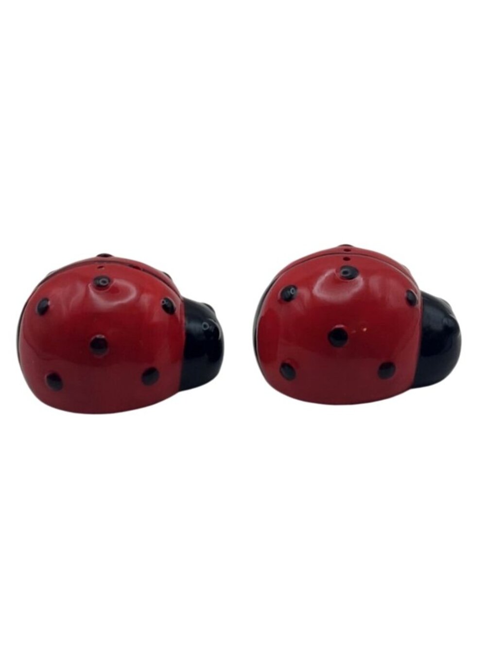 Ceramic Ladybug Salt & Pepper Shaker Set Alco Industries Spring Bug Collectible - Picture 2 of 8